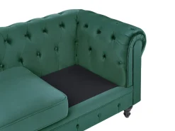 Divano 3 posti CHESTERFIELD Velluto Verde smeraldo