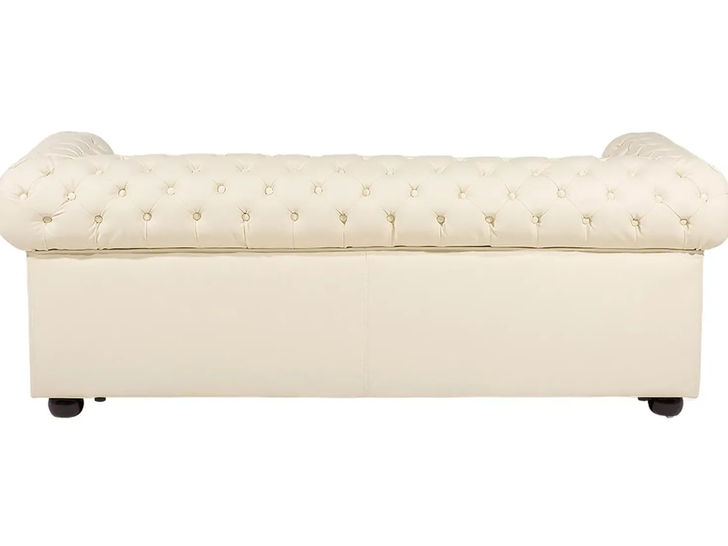 Divano 3 posti CHESTERFIELD Pelle naturale Beige chiaro