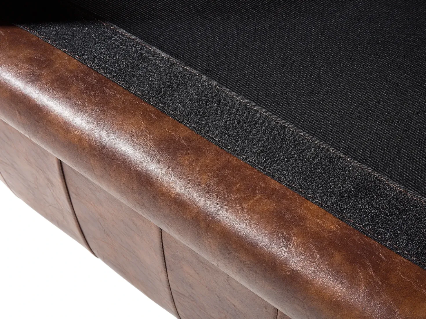 Divano 3 posti CHESTERFIELD Pelle sintetica Marrone dorato