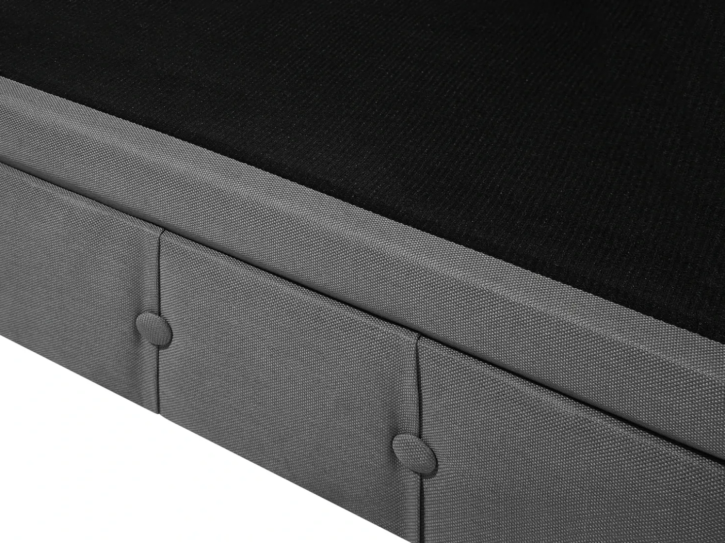 Divano 3 posti CHESTERFIELD Tessuto Grigio chiaro