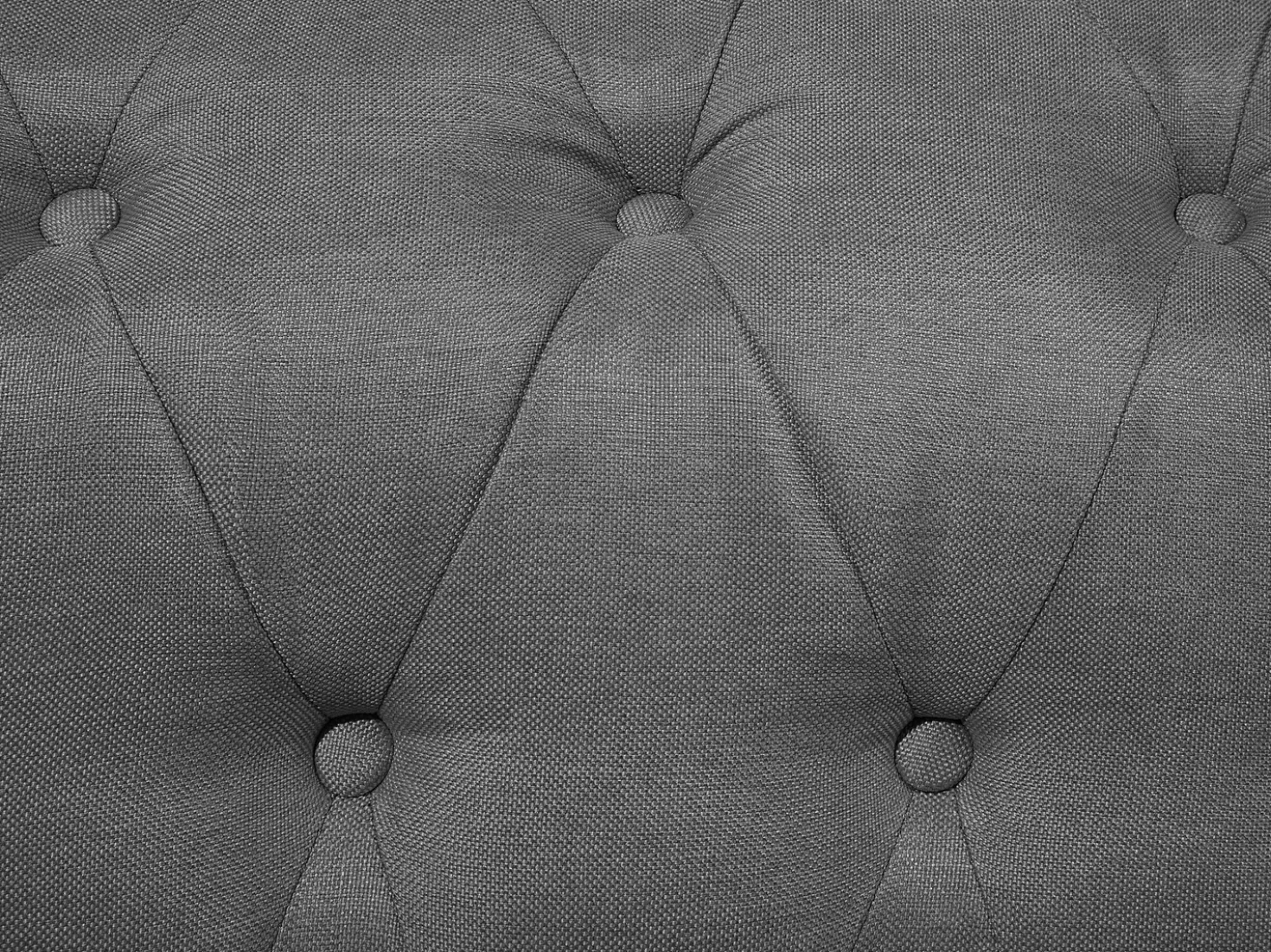 Divano 3 posti CHESTERFIELD Tessuto Grigio chiaro