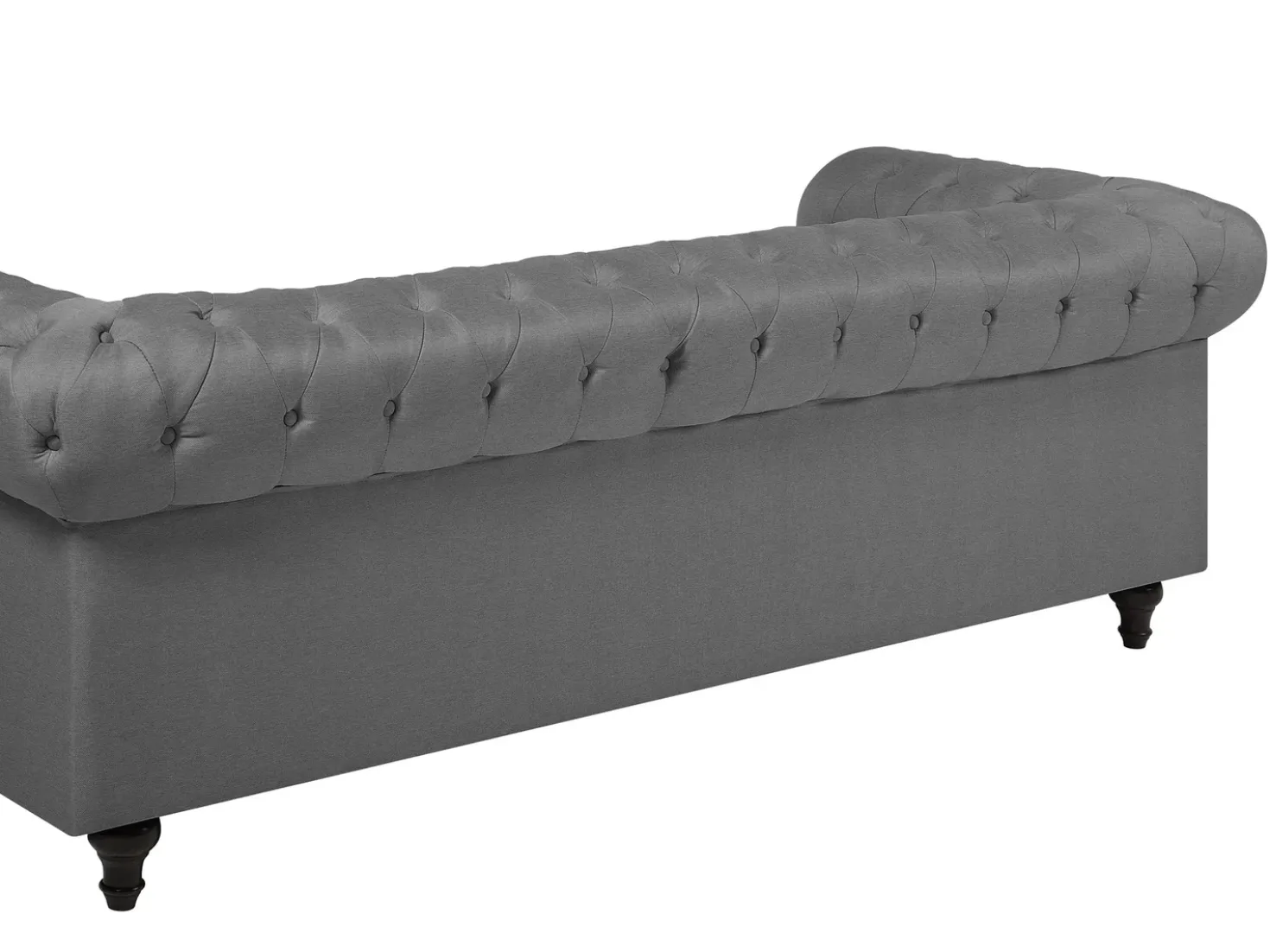 Divano 3 posti CHESTERFIELD Tessuto Grigio chiaro