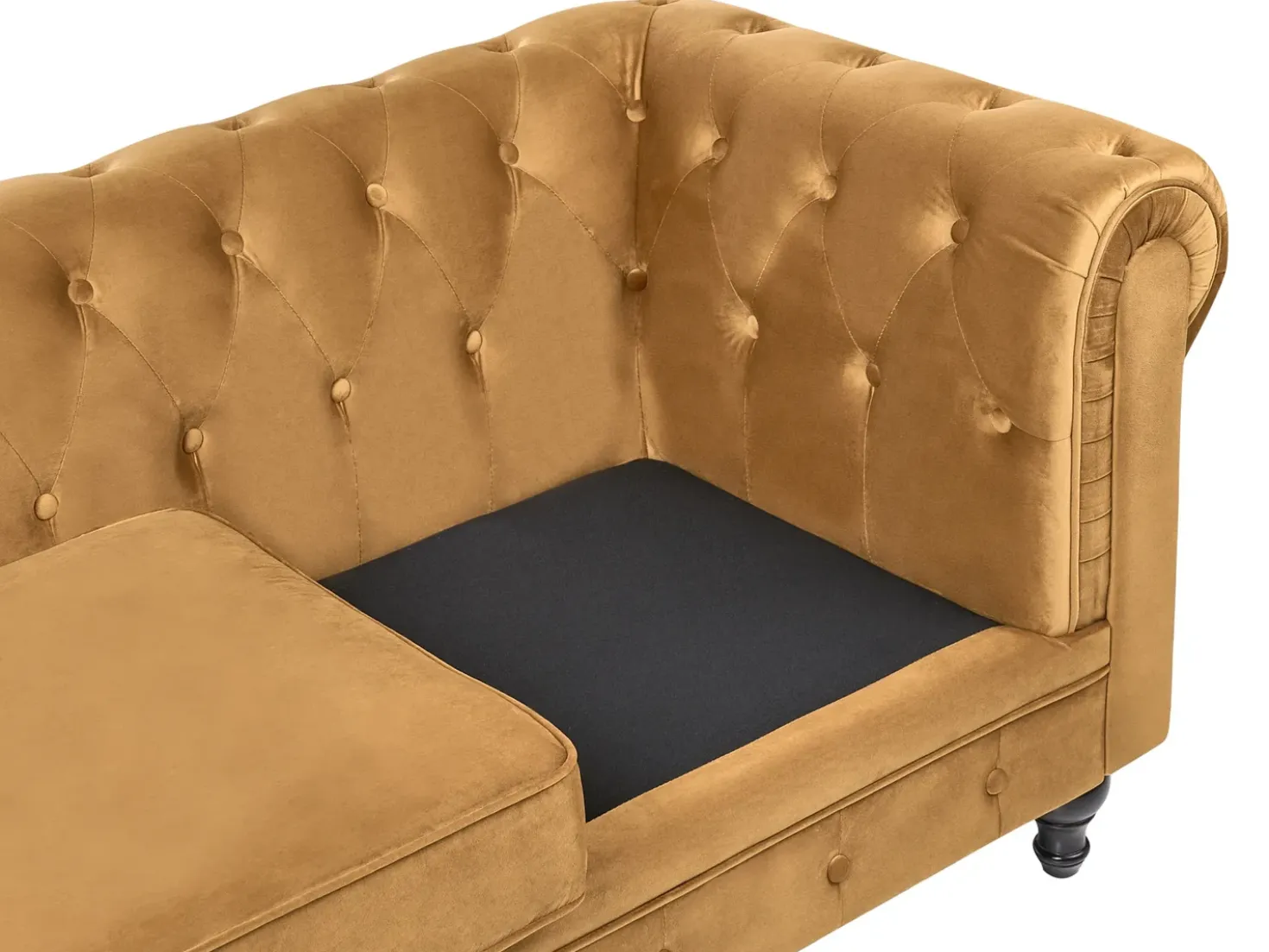 Divano 3 posti CHESTERFIELD Velluto Oro