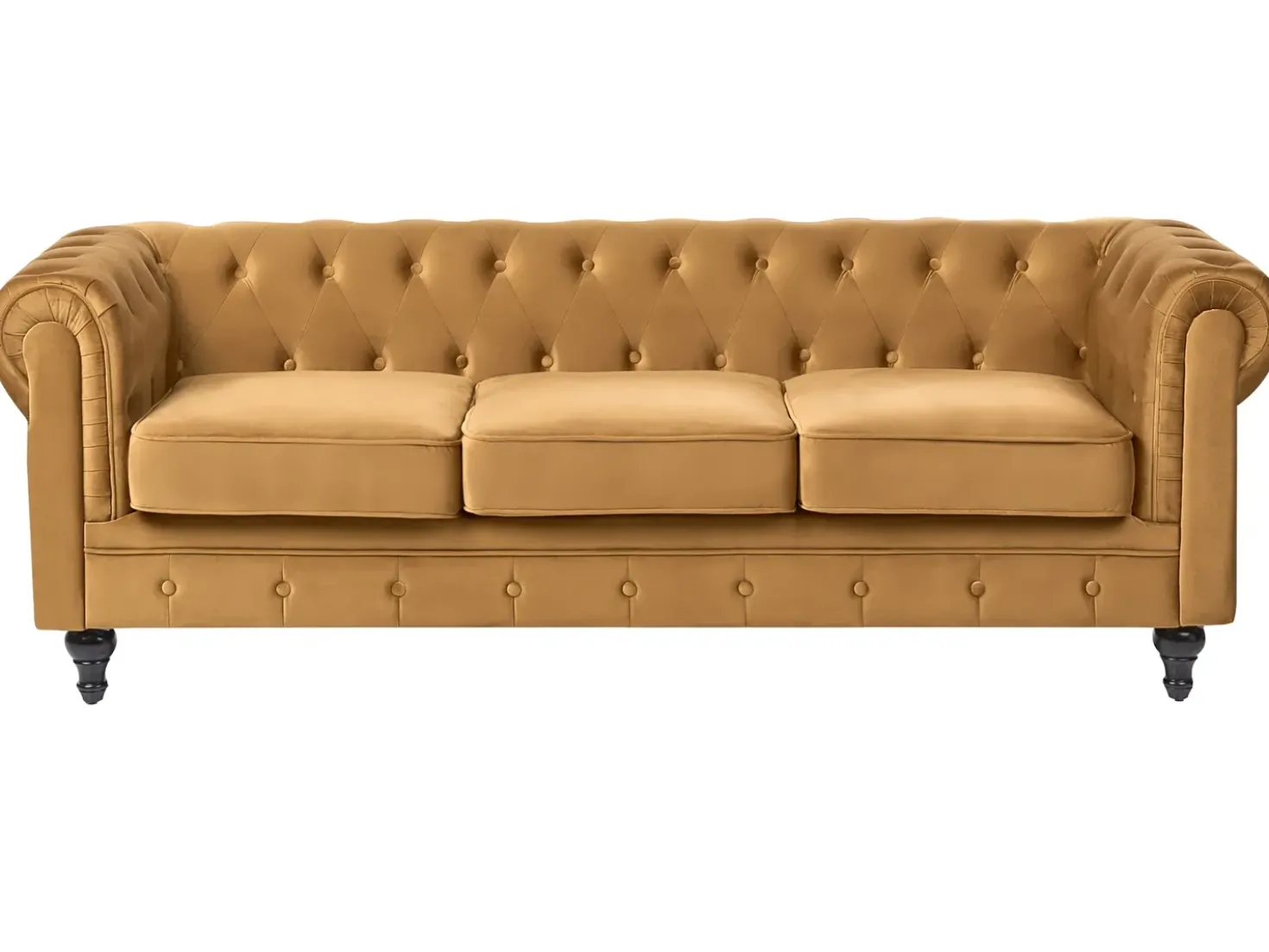 Divano 3 posti CHESTERFIELD Velluto Oro