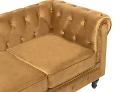 Divano 3 posti CHESTERFIELD Velluto Oro