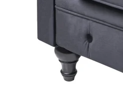 Divano 3 posti CHESTERFIELD Velluto Nero
