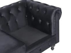 Divano 3 posti CHESTERFIELD Velluto Nero