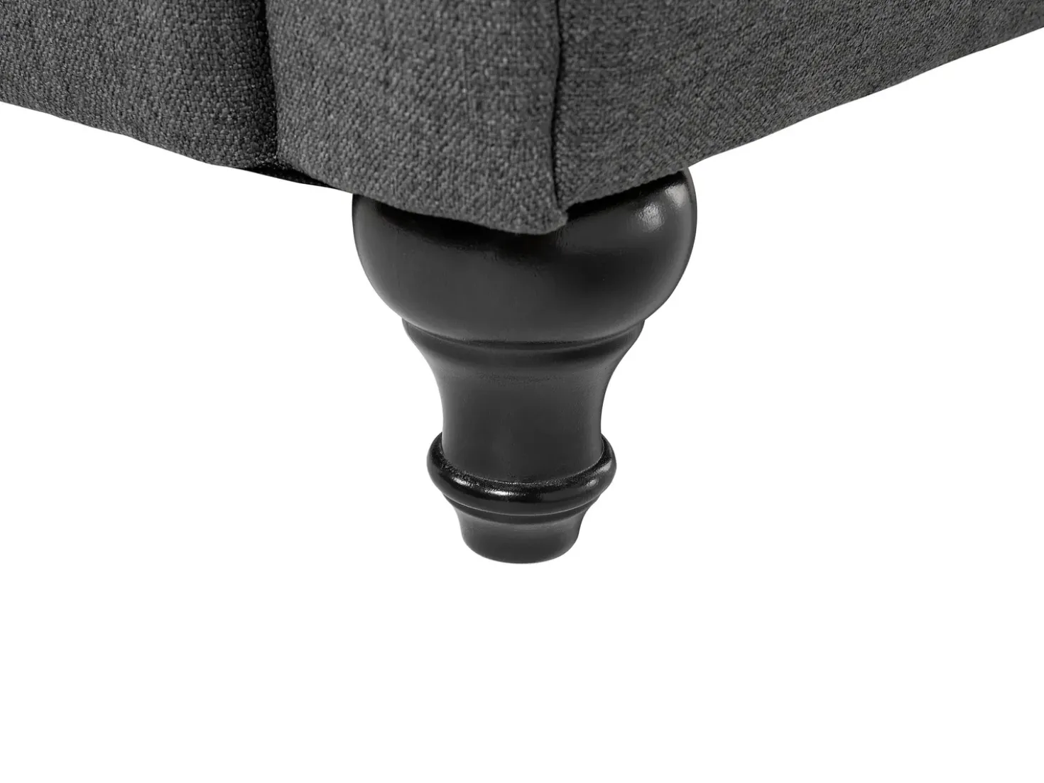 Divano 3 posti CHESTERFIELD Tessuto Grigio