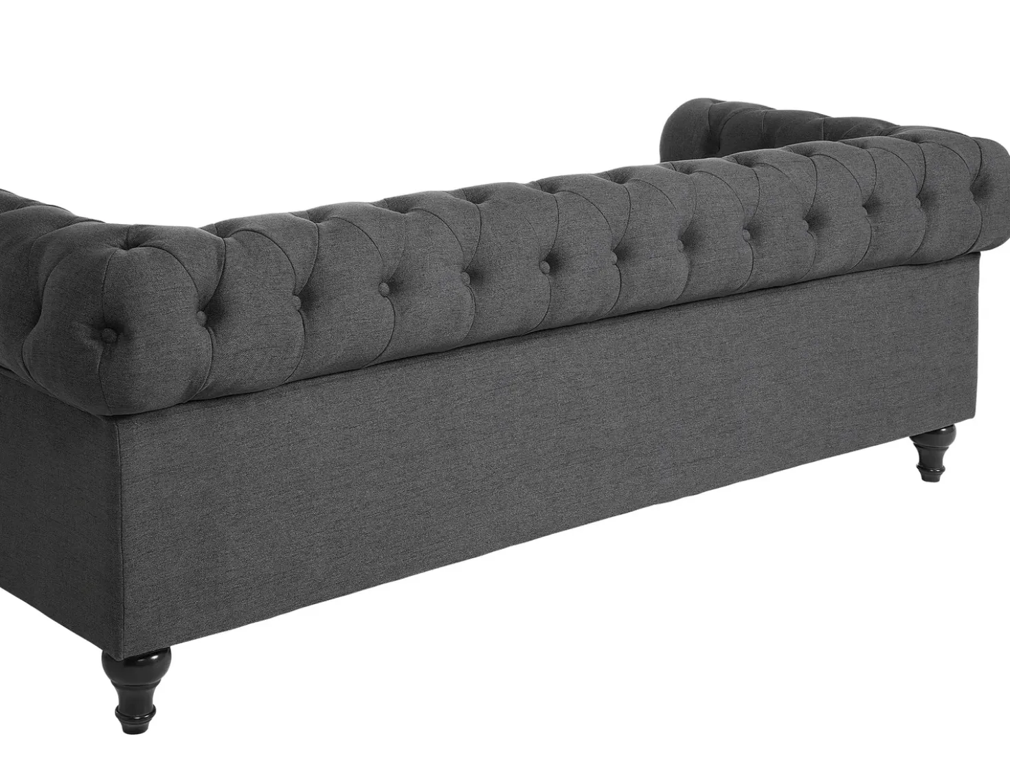 Divano 3 posti CHESTERFIELD Tessuto Grigio