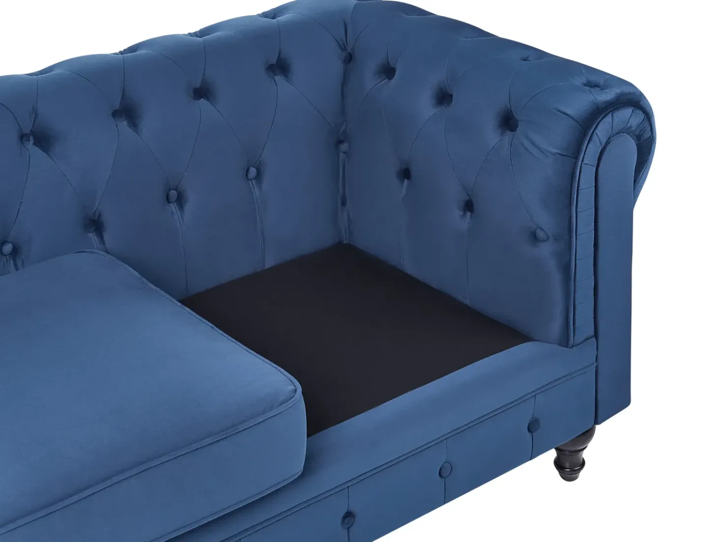 Divano 3 posti CHESTERFIELD Velluto Blu marino
