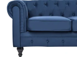 Divano 3 posti CHESTERFIELD Velluto Blu marino