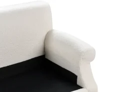 Divano 2 posti EIKE Bouclé Bianco sporco