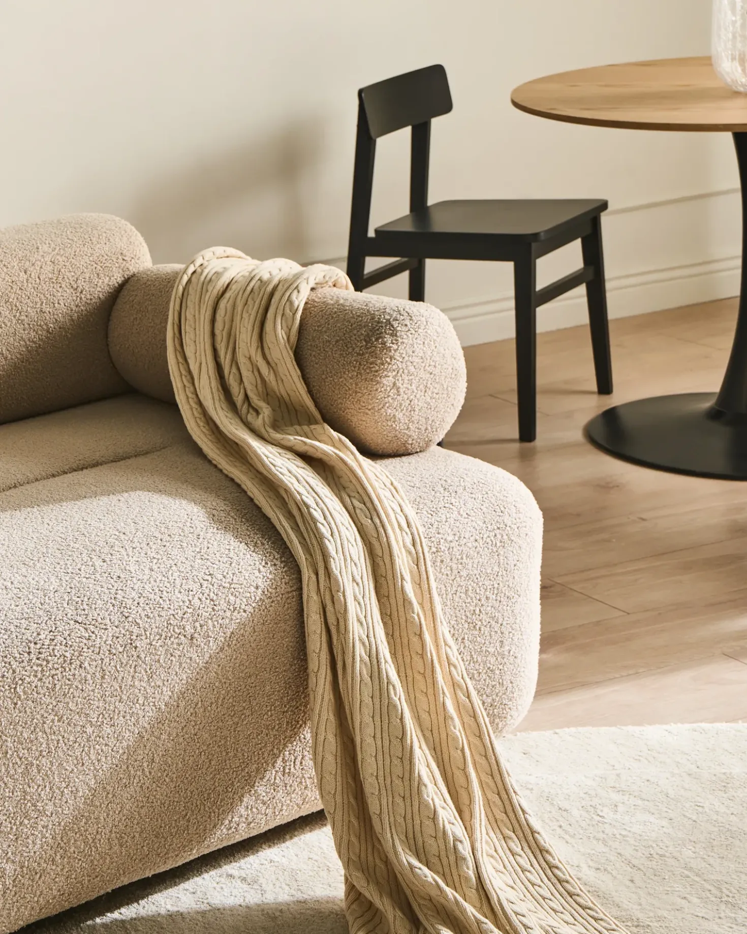 Divano 2 posti ELVA Bouclé Beige
