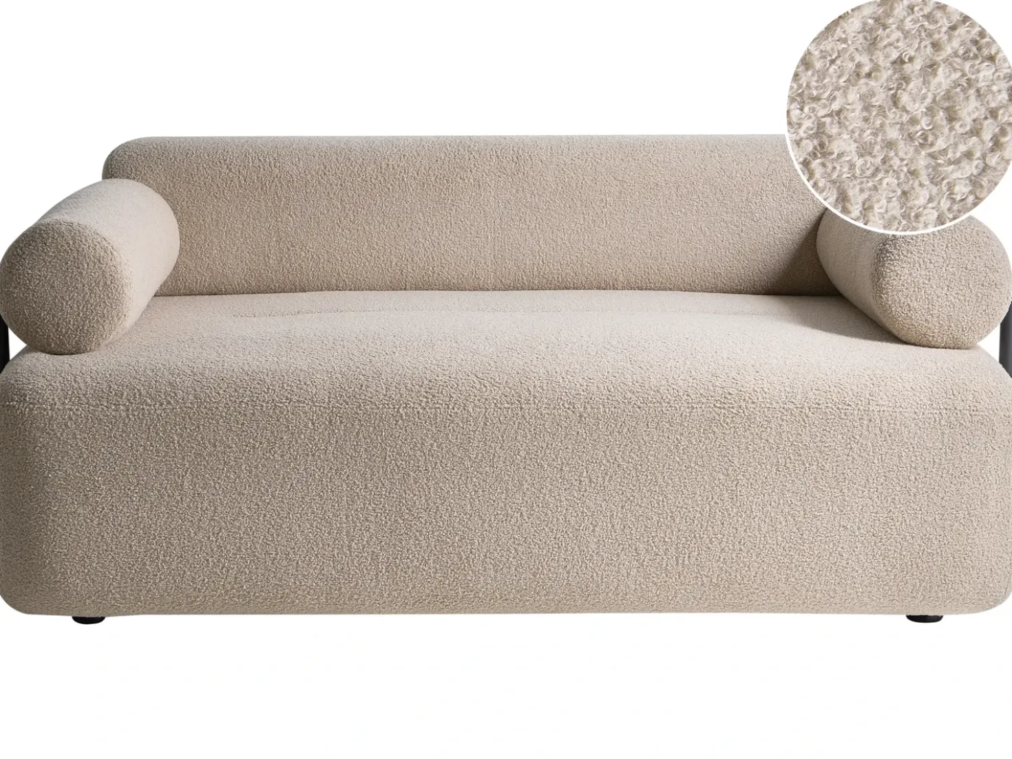 Divano 2 posti ELVA Bouclé Beige