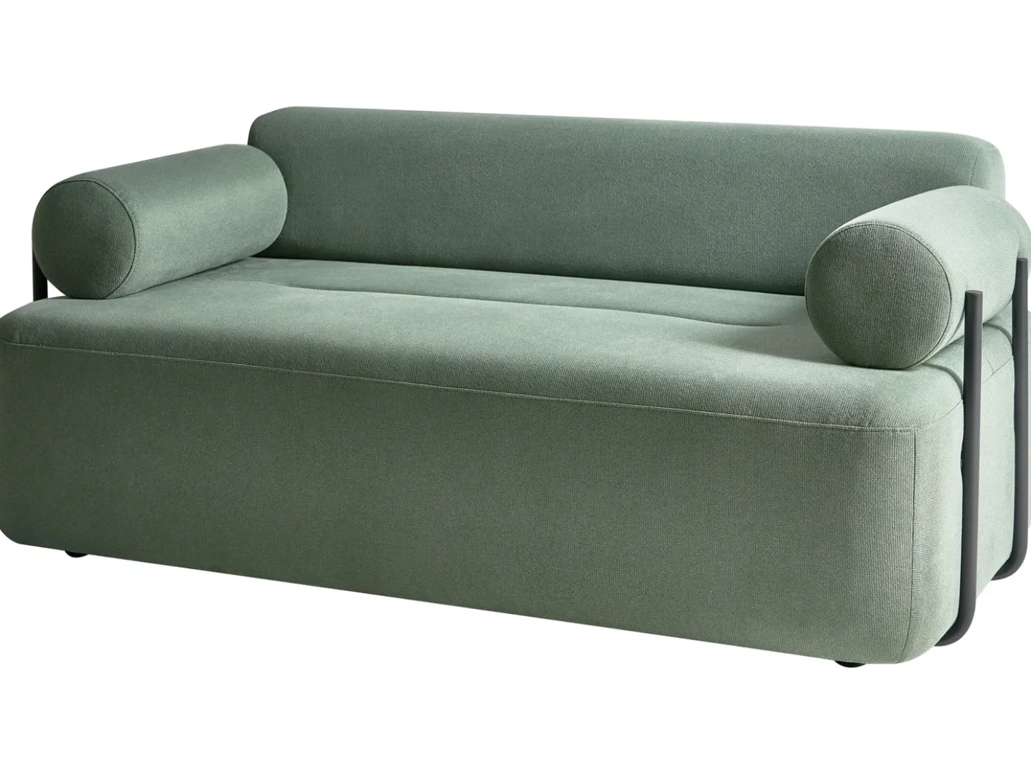 Divano 2 posti ELVA Tessuto Verde chiaro