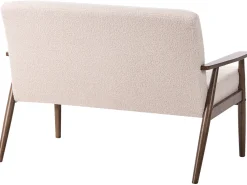 Divano 2 posti ESRUM Bouclé Marrone scuro/Beige