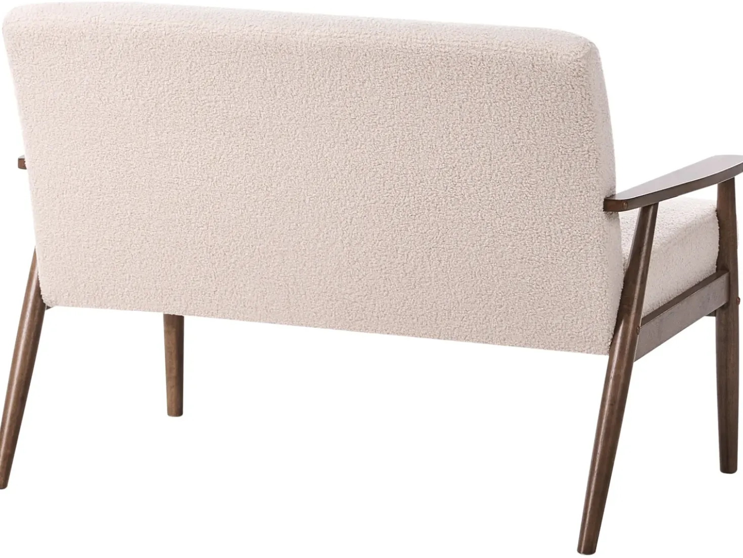 Divano 2 posti ESRUM Bouclé Marrone scuro/Beige