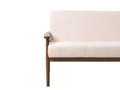 Divano 2 posti ESRUM Bouclé Marrone scuro/Beige