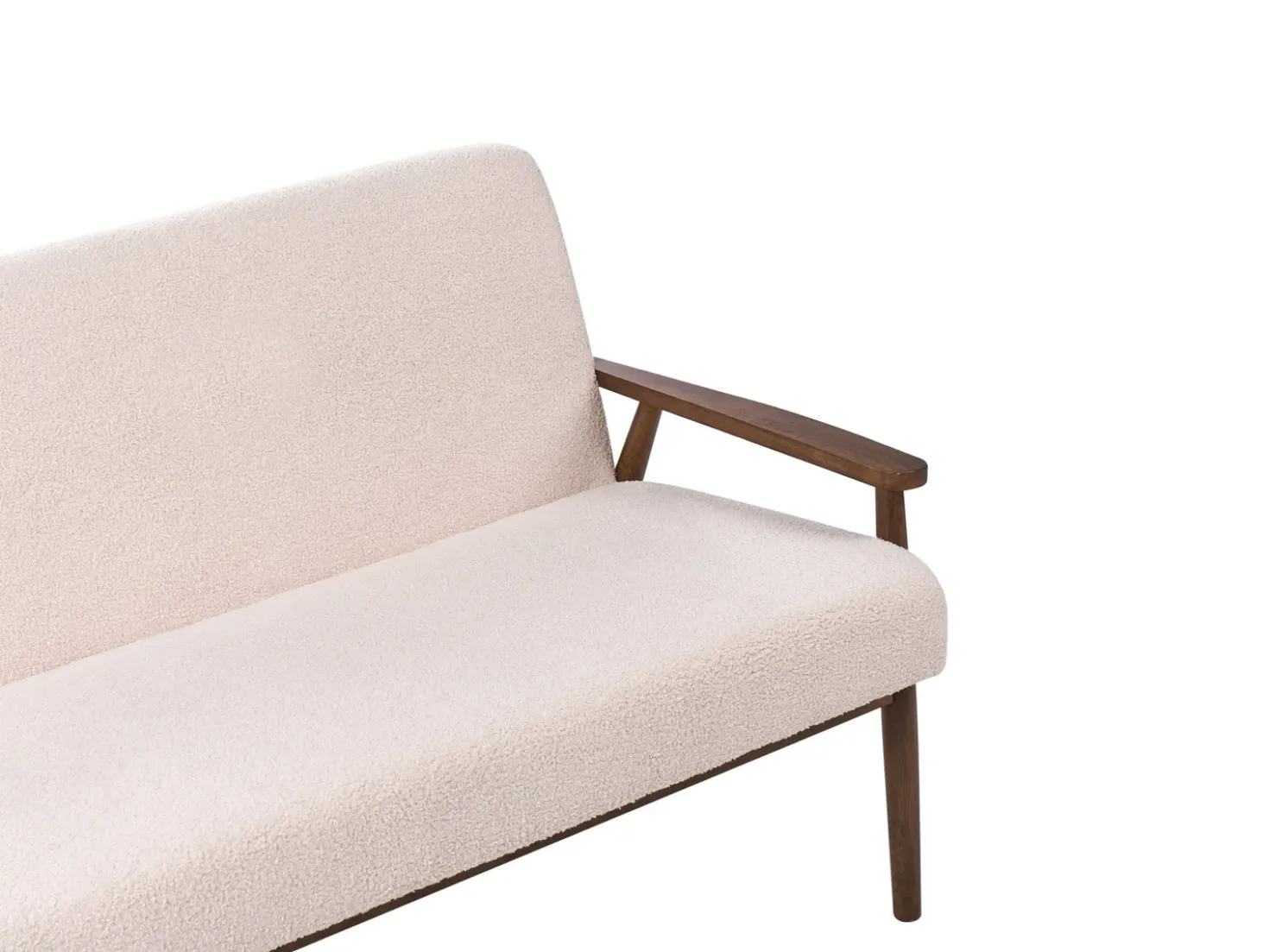 Divano 2 posti ESRUM Bouclé Marrone scuro/Beige