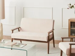 Divano 2 posti ESRUM Bouclé Marrone scuro/Beige