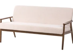 Divano 3 posti ESRUM Bouclé Marrone scuro/Beige