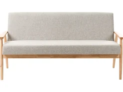 Divano 3 posti ESRUM Tessuto Marrone chiaro/Grigio
