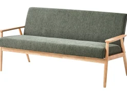 Divano 3 posti ESRUM Tessuto Marrone chiaro/Verde