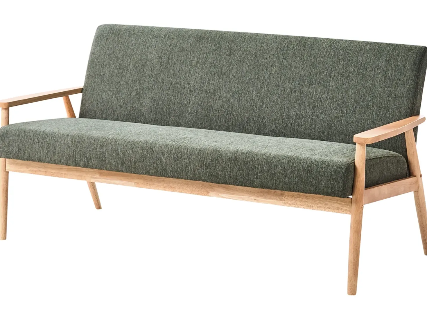 Divano 3 posti ESRUM Tessuto Marrone chiaro/Verde