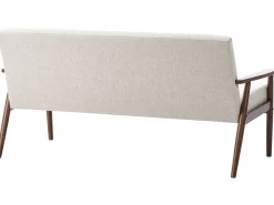 Divano 3 posti ESRUM Tessuto Marrone scuro/Grigio