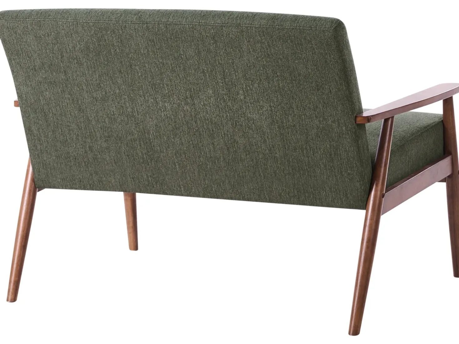 Divano 2 posti ESRUM Tessuto Marrone scuro/Verde