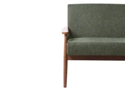 Divano 2 posti ESRUM Tessuto Marrone scuro/Verde