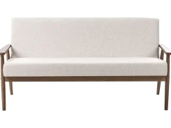 Divano 3 posti ESRUM Tessuto Marrone scuro/Beige