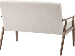 Divano 2 posti ESRUM Tessuto Marrone scuro/Beige
