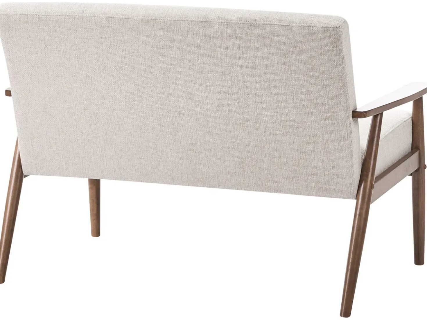 Divano 2 posti ESRUM Tessuto Marrone scuro/Beige