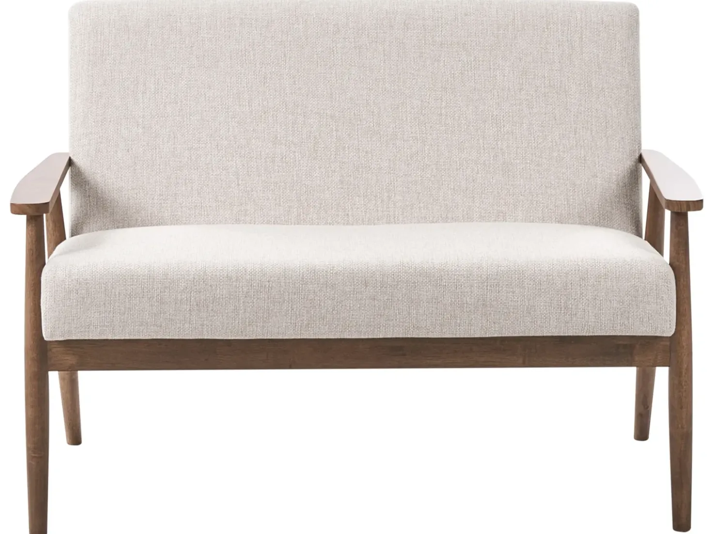 Divano 2 posti ESRUM Tessuto Marrone scuro/Beige