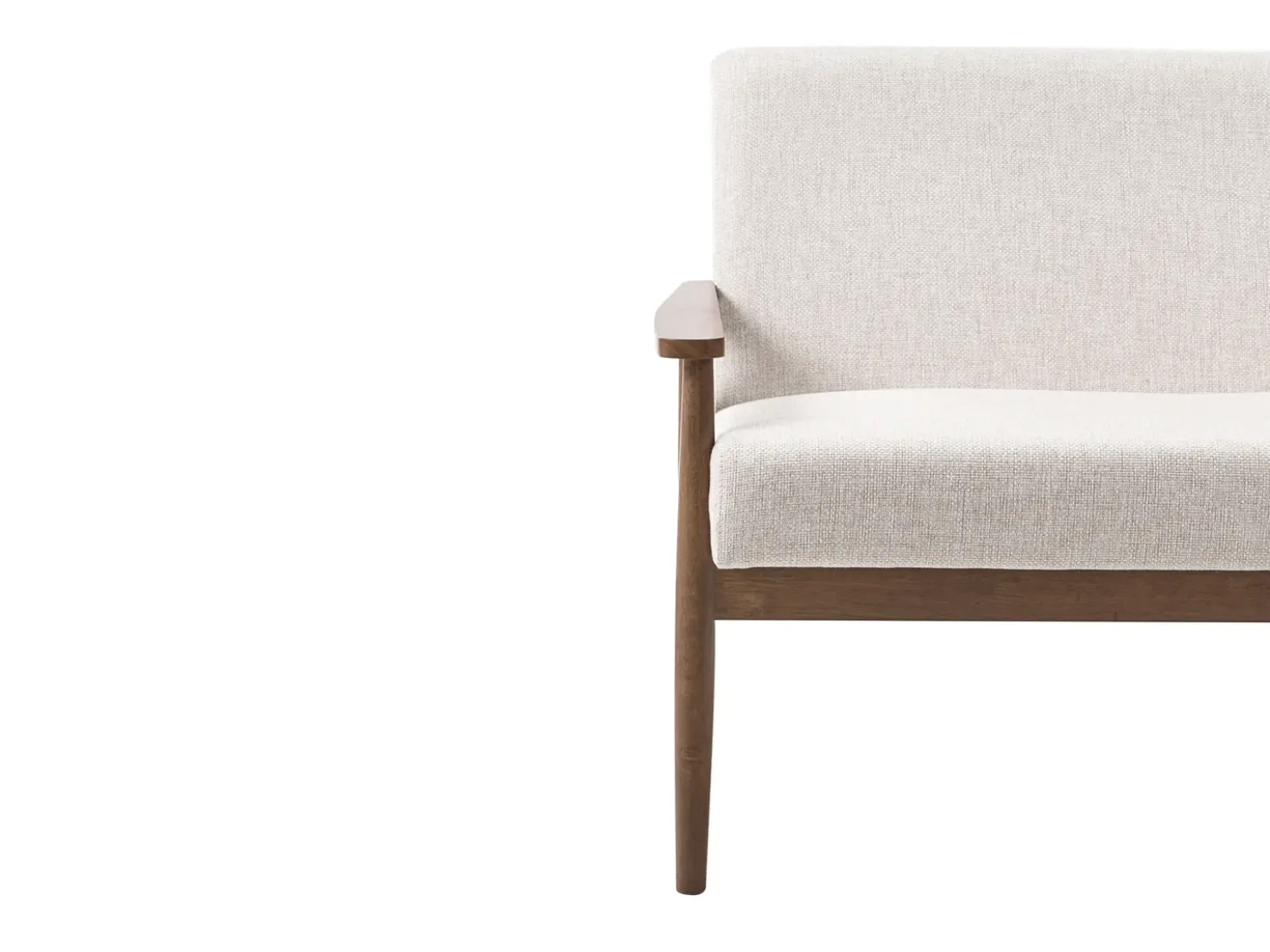 Divano 2 posti ESRUM Tessuto Marrone scuro/Beige
