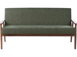 Divano 3 posti ESRUM Tessuto Marrone scuro/Verde