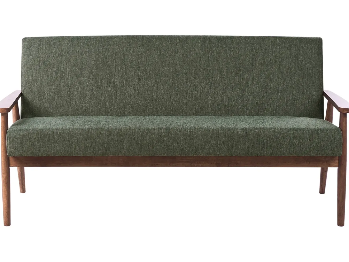 Divano 3 posti ESRUM Tessuto Marrone scuro/Verde