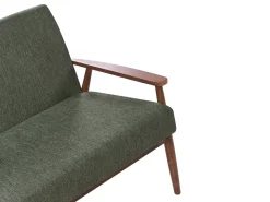 Divano 3 posti ESRUM Tessuto Marrone scuro/Verde