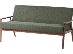 Divano 3 posti ESRUM Tessuto Marrone scuro/Verde