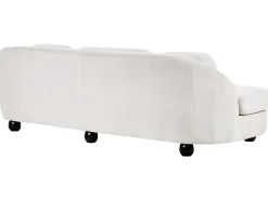 Divano 3 posti FANSEN Tessuto Bianco sporco con cuscino