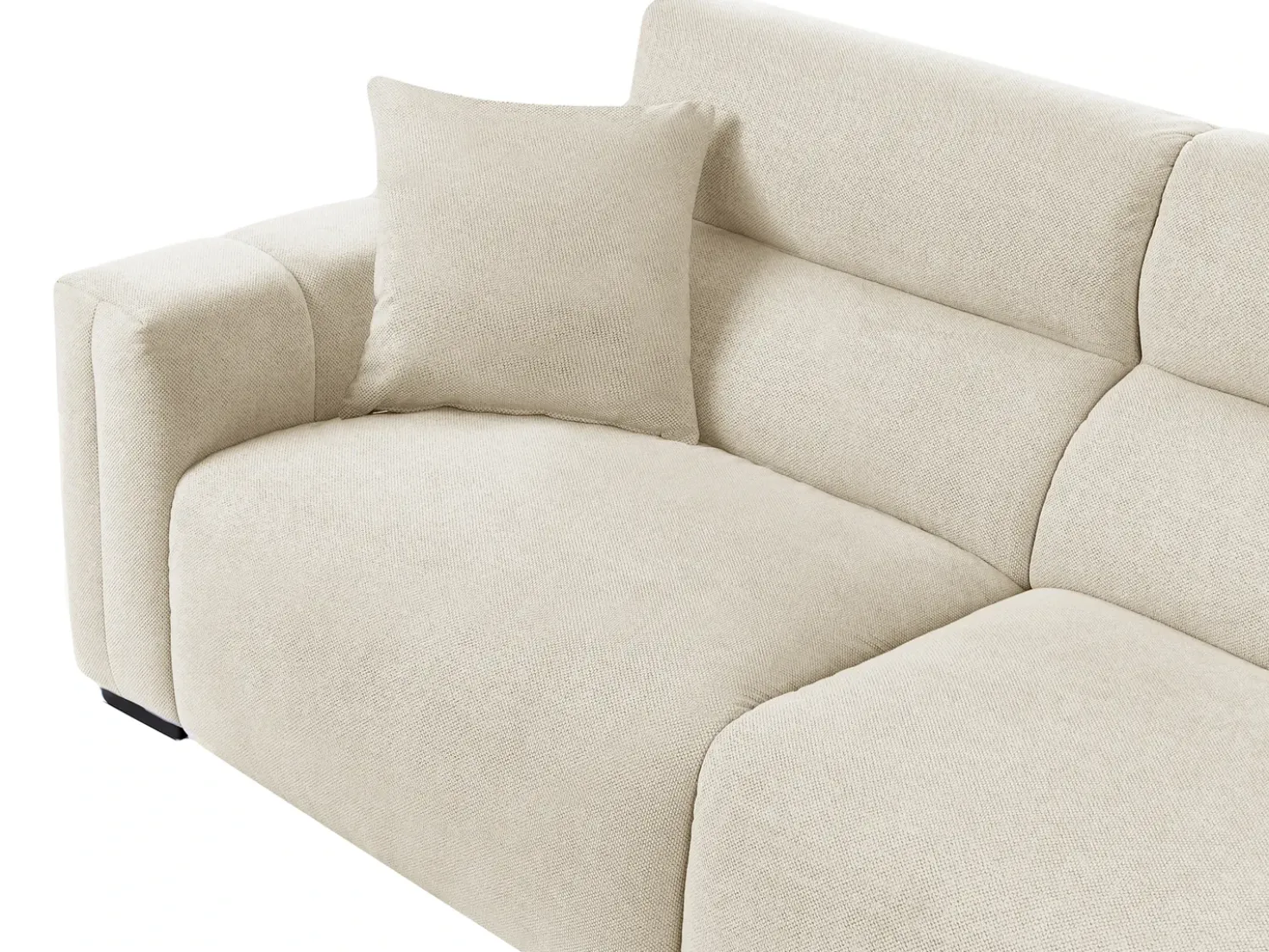 Divano 3 posti FAUSKAN Tessuto Beige chiaro