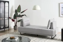 Divano 3 posti FAXEN Tessuto Grigio