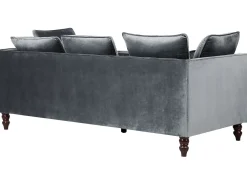 Divano 3 posti FENSTAD Velluto Grigio