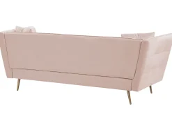 Divano 3 posti FREDERICA Velluto Rosa