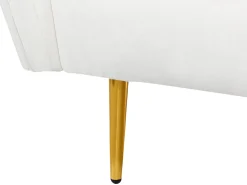 Divano 3 posti FREDERICA Velluto Bianco sporco