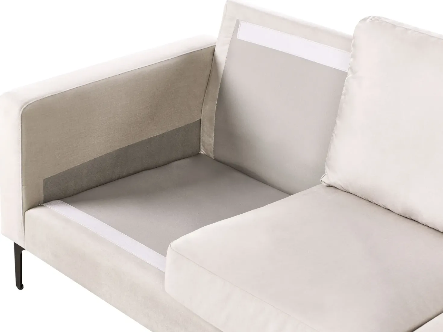 Divano 3 posti GAVLE Tessuto Beige chiaro