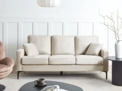Divano 3 posti GAVLE Tessuto Beige chiaro
