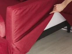 Divano 3 posti GILJA Tessuto Rosso
