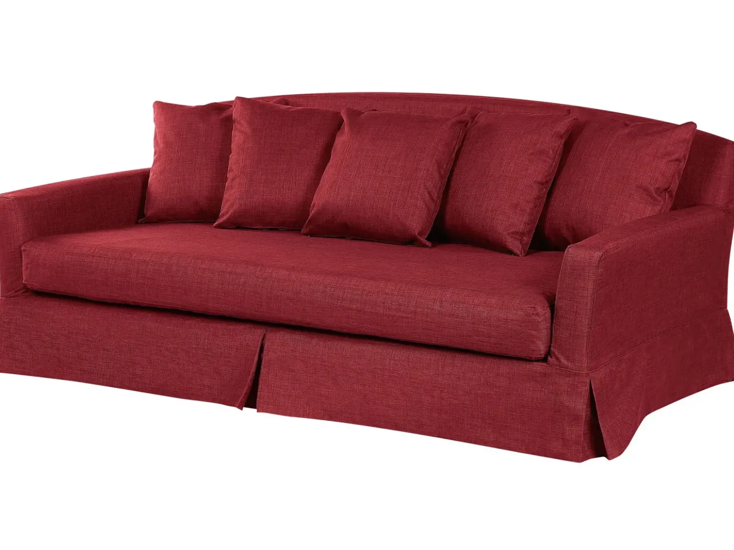 Divano 3 posti GILJA Tessuto Rosso